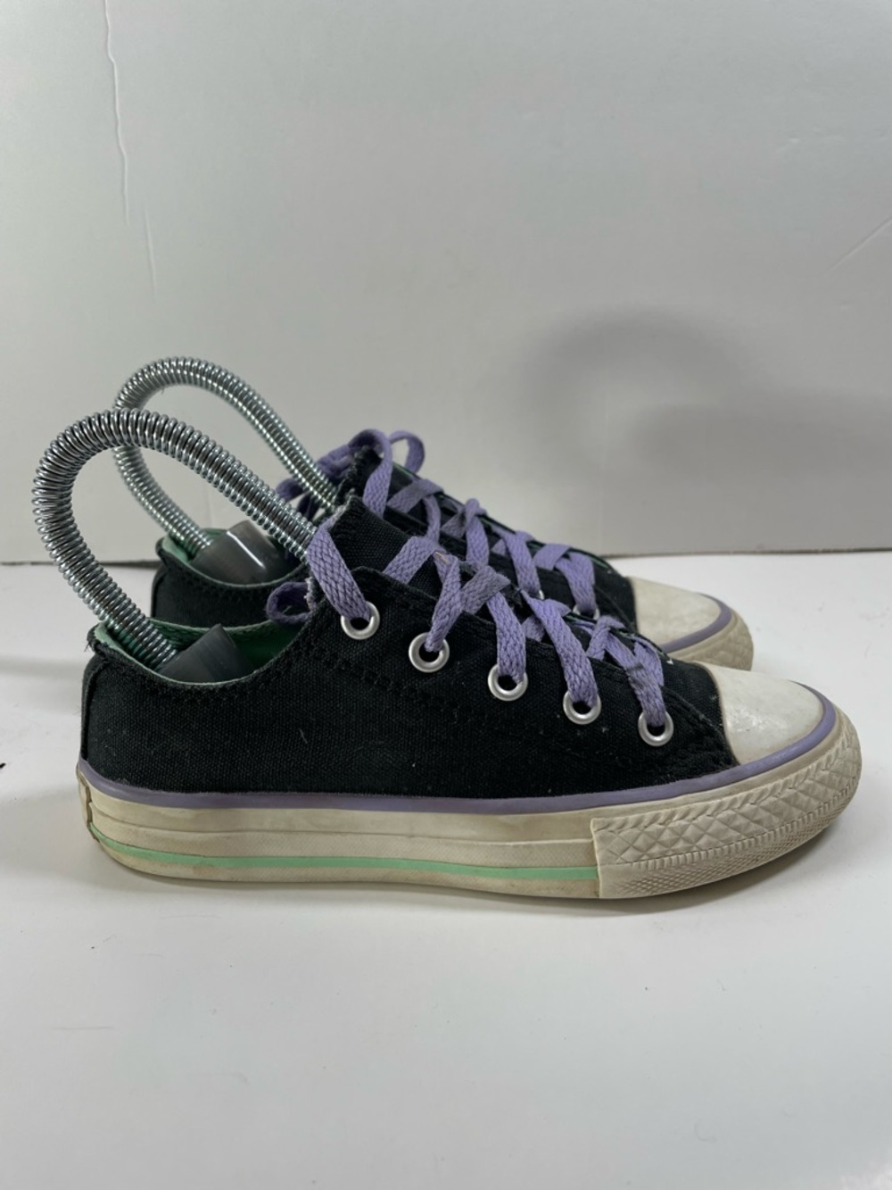 Converse Girls Double Tongue Ox Sneaker Shoes Multicolor 642905F Low Top 12
